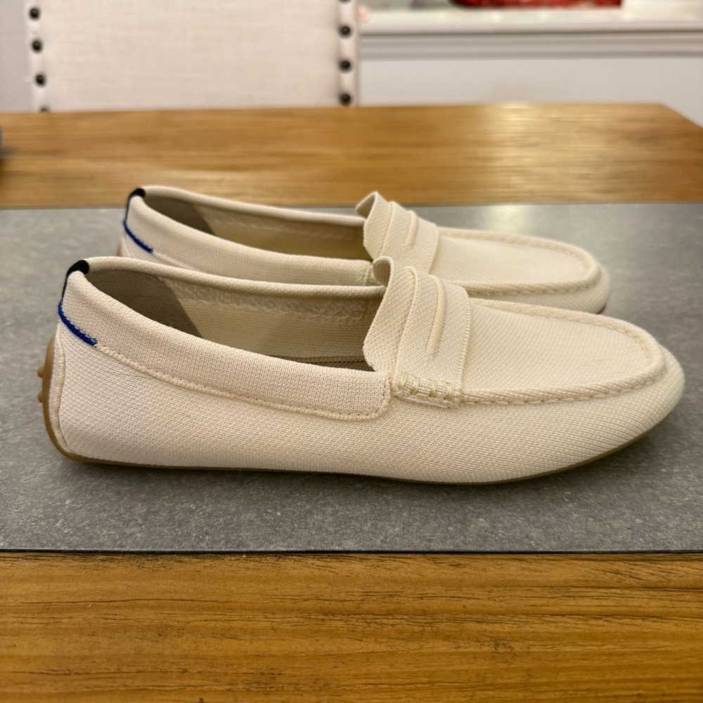 Rothy's The Driver Sesame Loafers Cream Size 7.5 NWOB - Picture 3 of 10